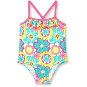 Ocean Pacific Newborn Baby Girl Swimsuit 0-3 Mo.